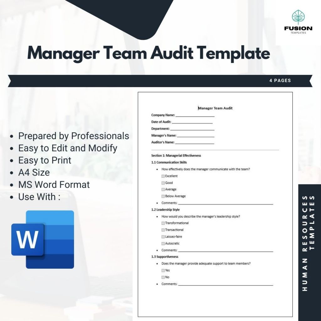 Manager Team Audit Template
