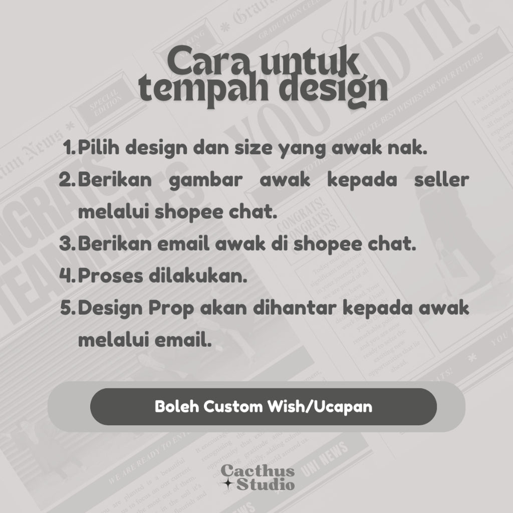 Newspaper Props Wedding Template + engagement + convo + bridesmaid