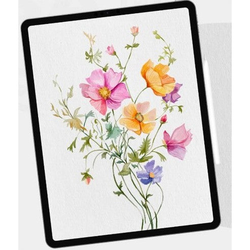 Procreate【T250507】 6 Realistic Watercolor_Canvas