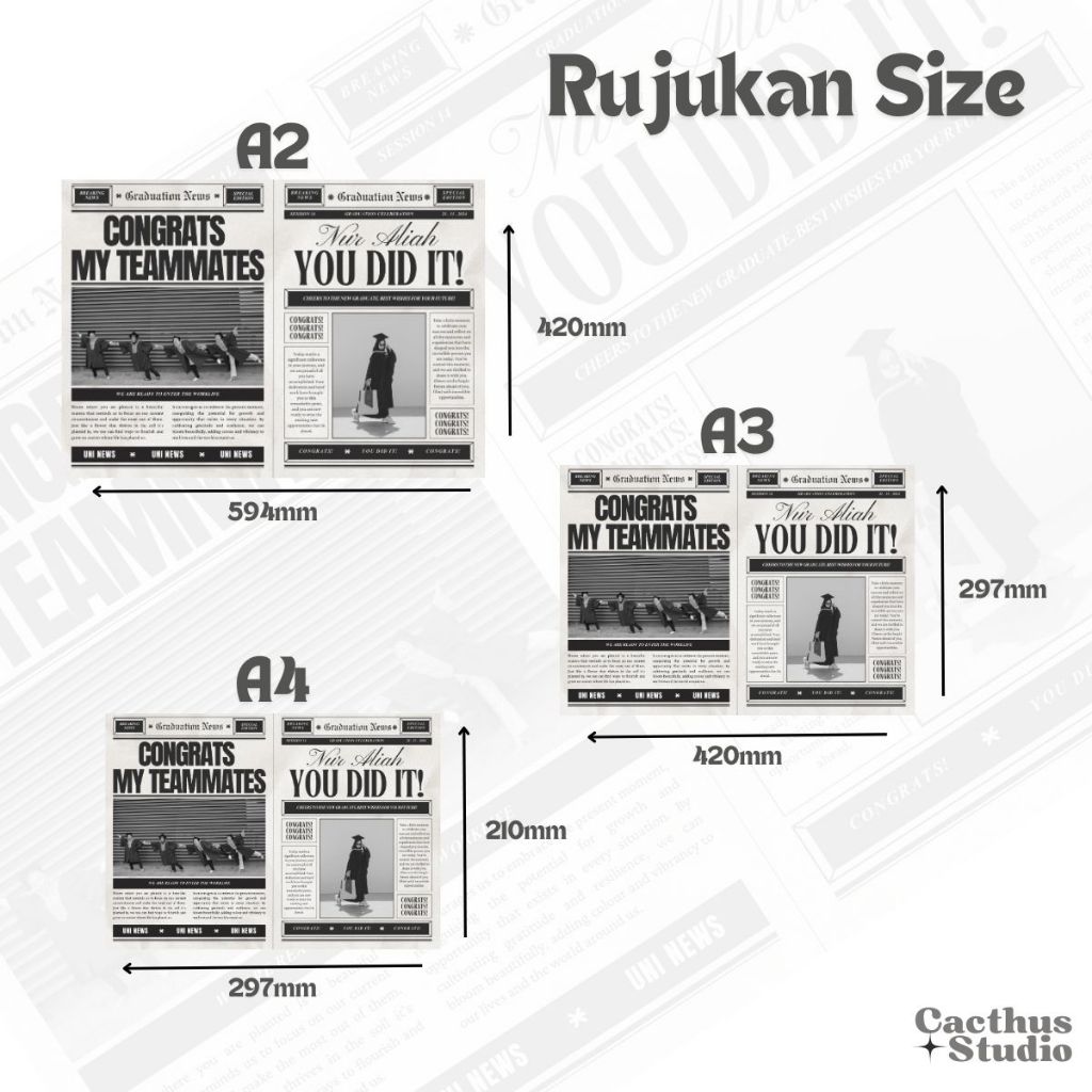 Newspaper Props Graduation Template | Convocation | Konvokasyen