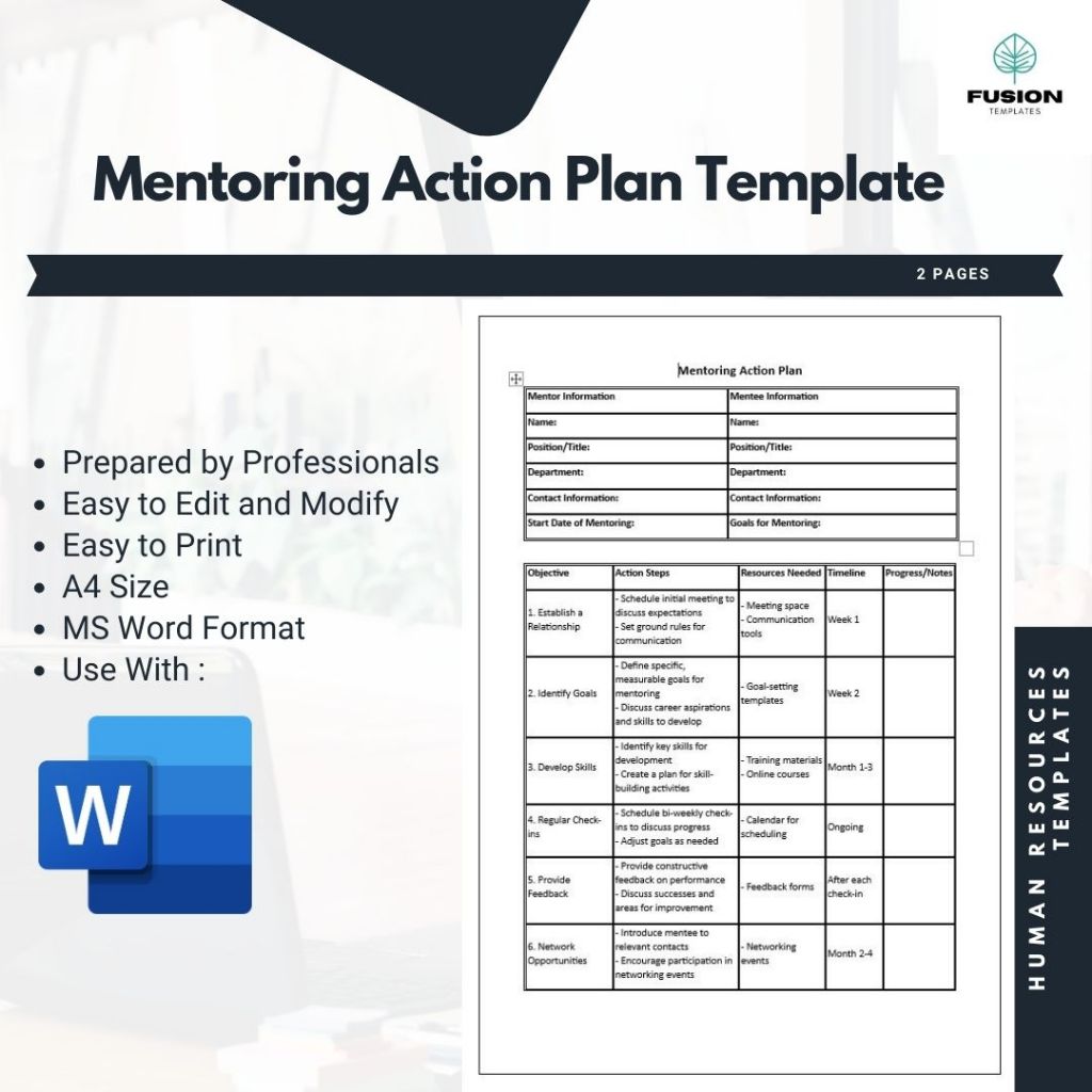 Mentoring Action Plan Template