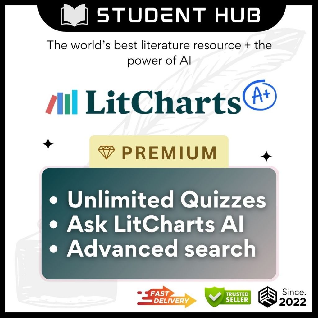 Litcharts A+ Premium Subscription Account / Literature summaries, analysis, and teaching resources / The Student Hub