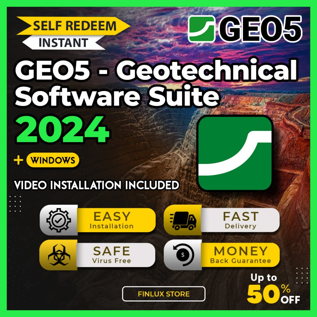 GEO5 2024 Geotechnical Software Suite Lifetime For Windows | GEO 5 Software