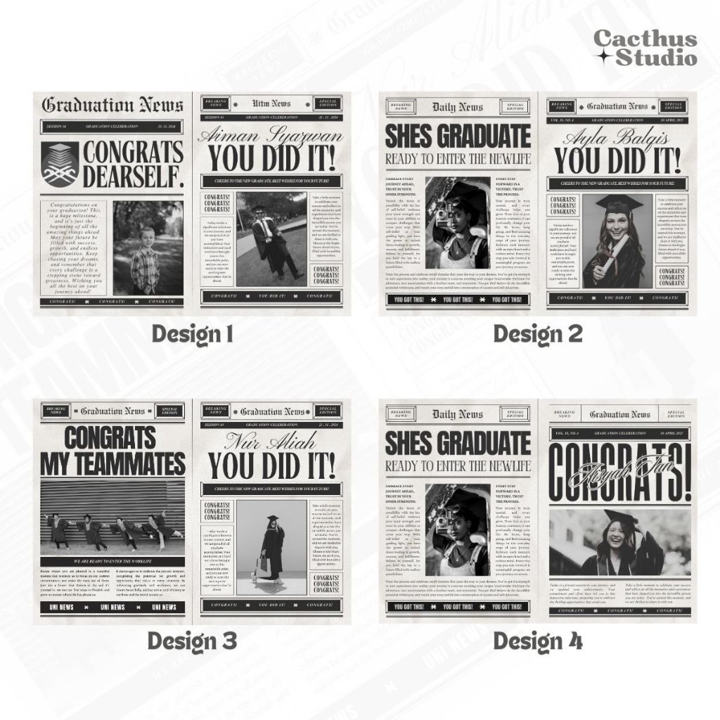 Newspaper Props Graduation Template | Convocation | Konvokasyen