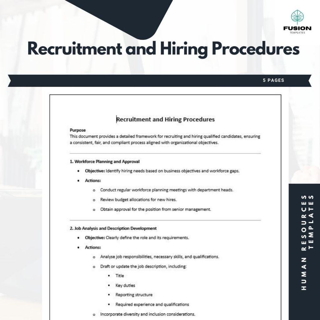 Recruitment and Hiring Procedures Template