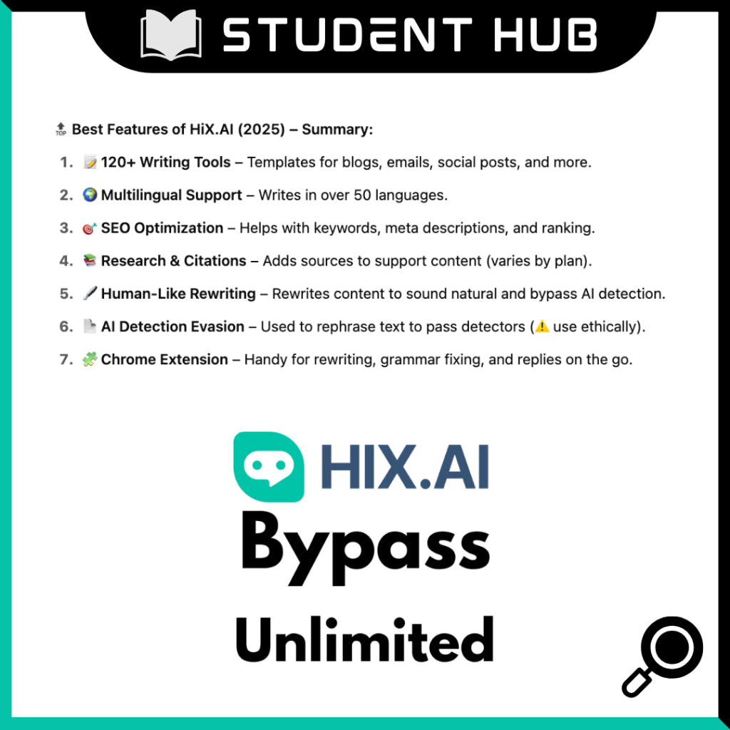 HIX BYPASS HUMANIZE AI text ANTI plagrism AI checker