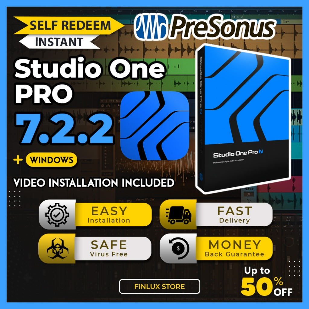 [SELF REDEEM] PreSonus Studio One Pro v7.2.2 Latest Update 2025 Lifetime For Windows (64-Bit)