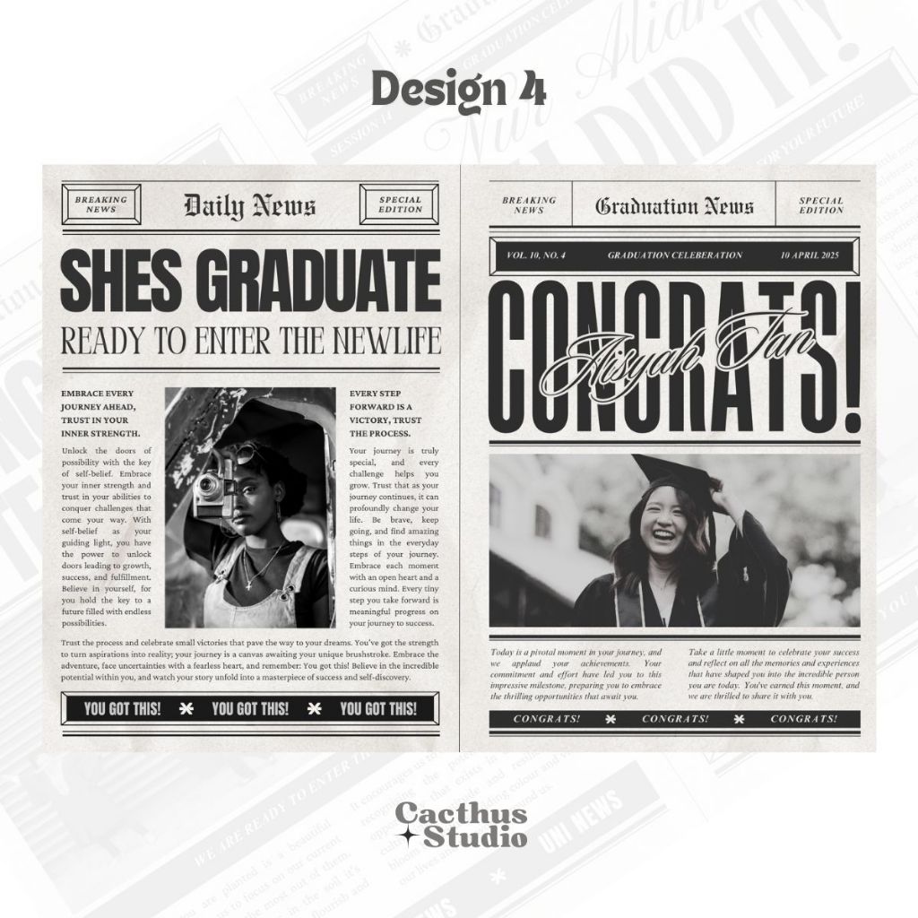 Newspaper Props Graduation Template | Convocation | Konvokasyen