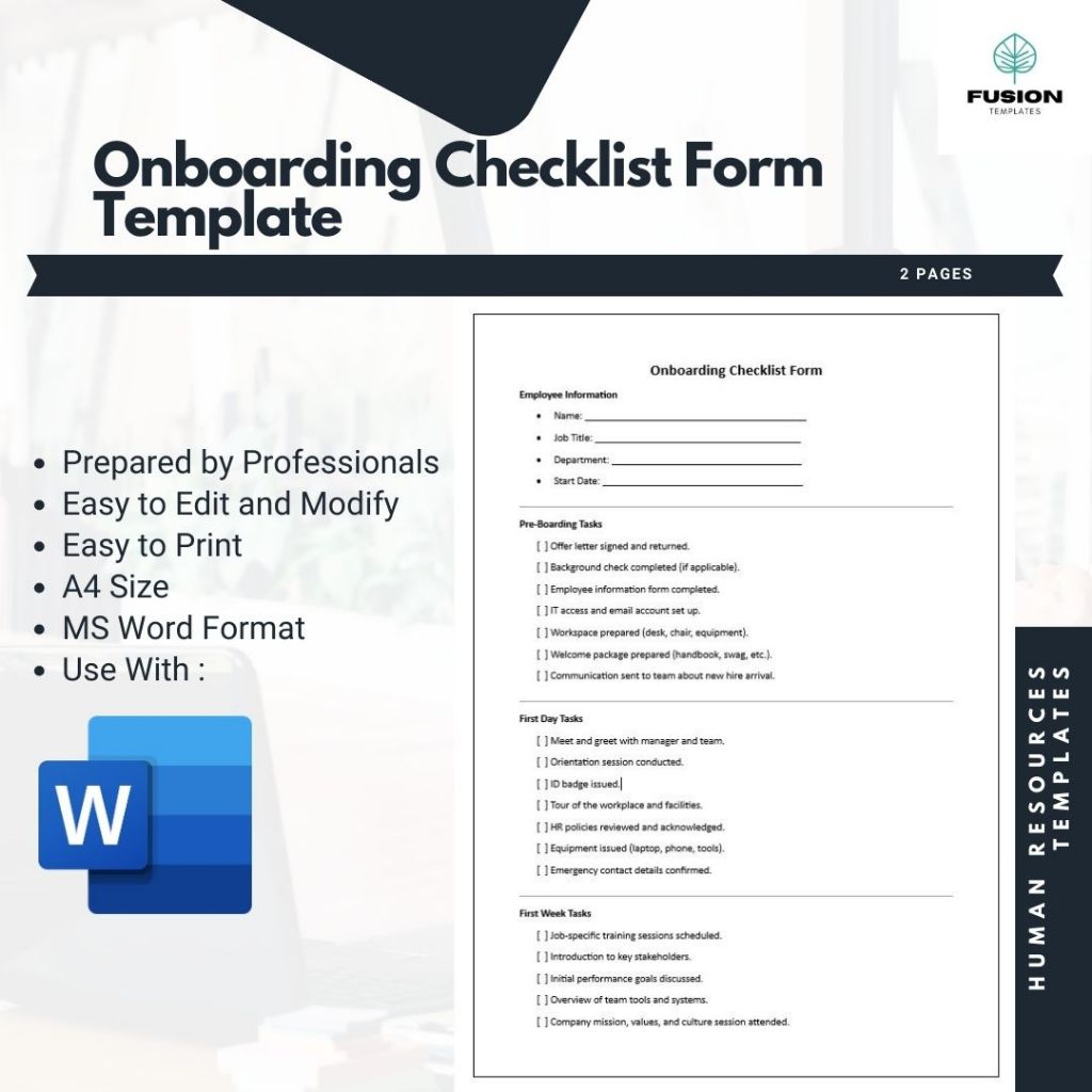 Onboarding Checklist Form