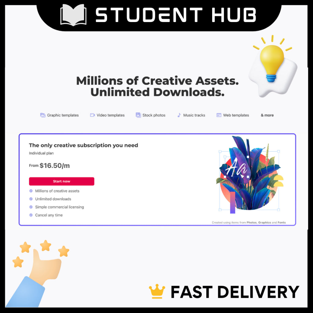 ENVAT ELEMENTS Premium Account | Instant Delivery | Full Warranty by The Student Hub