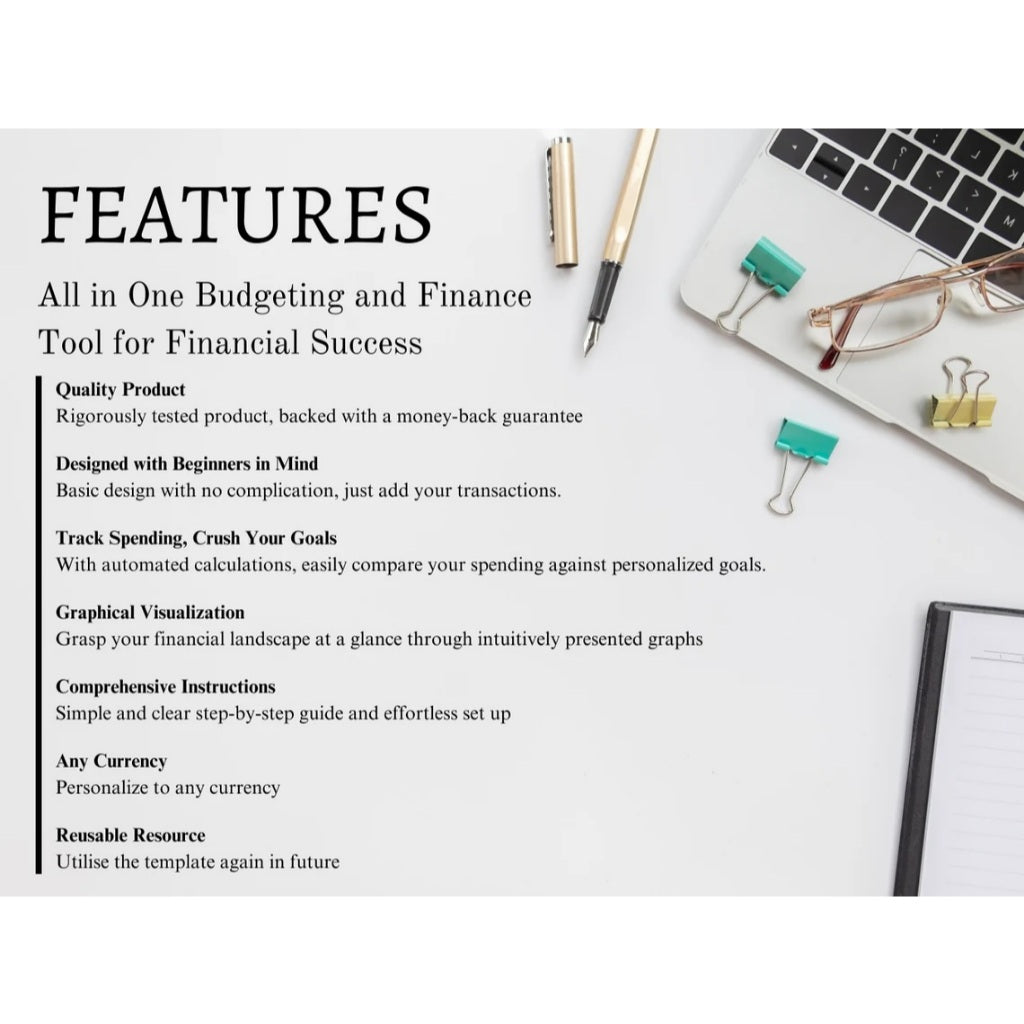 Automated Personal Budget Planner Excel Template – Monthly Expense Tracker, Savings & Income Spreadsheet
