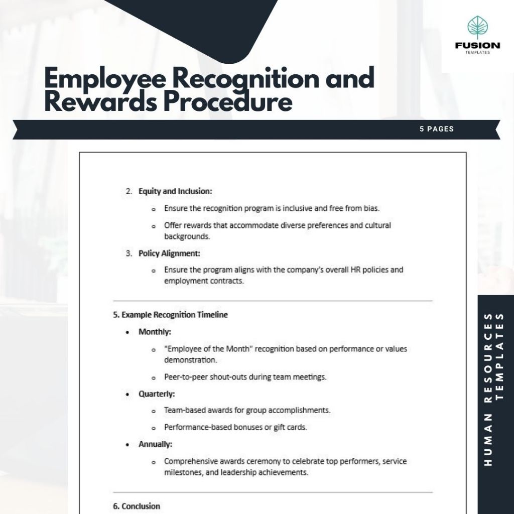 Employee Recognition and Rewards Procedure