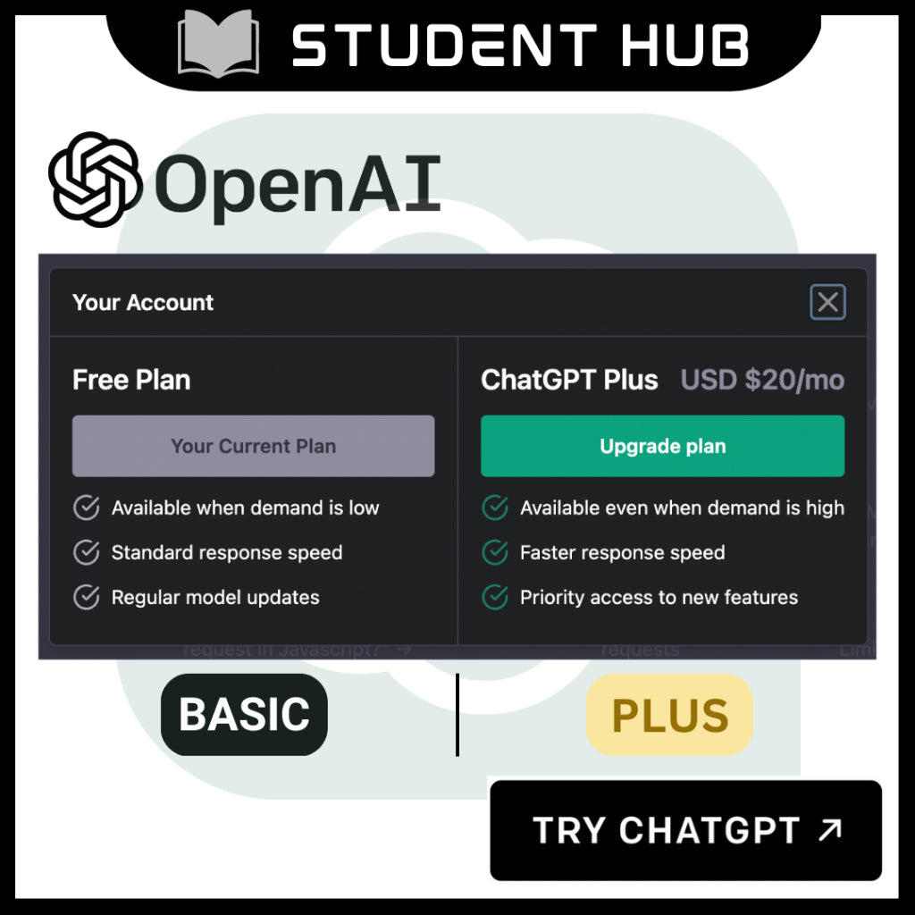 [ONLINE] ChatGPT Plus Plan Shared Workspace hub | Full Warranty by The Student Hub