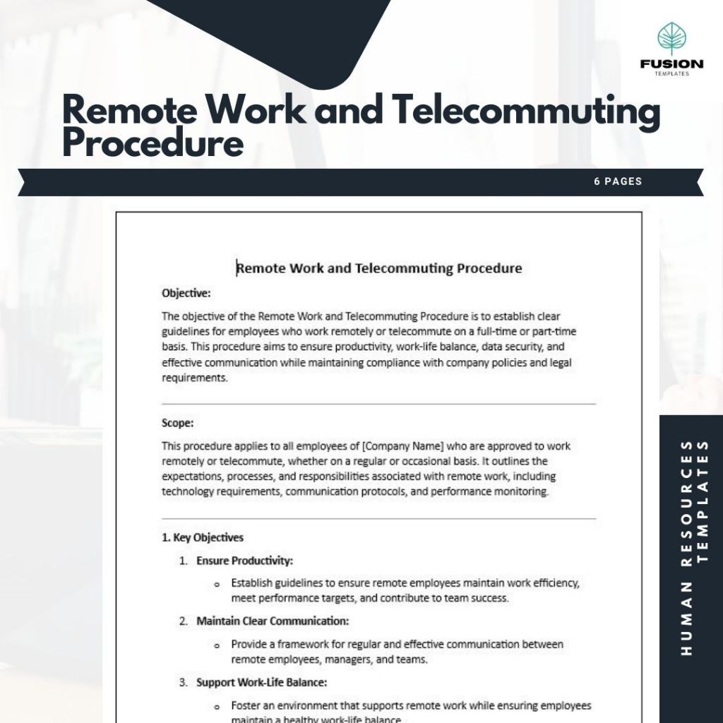 Remote Work and Telecommuting Procedure Template