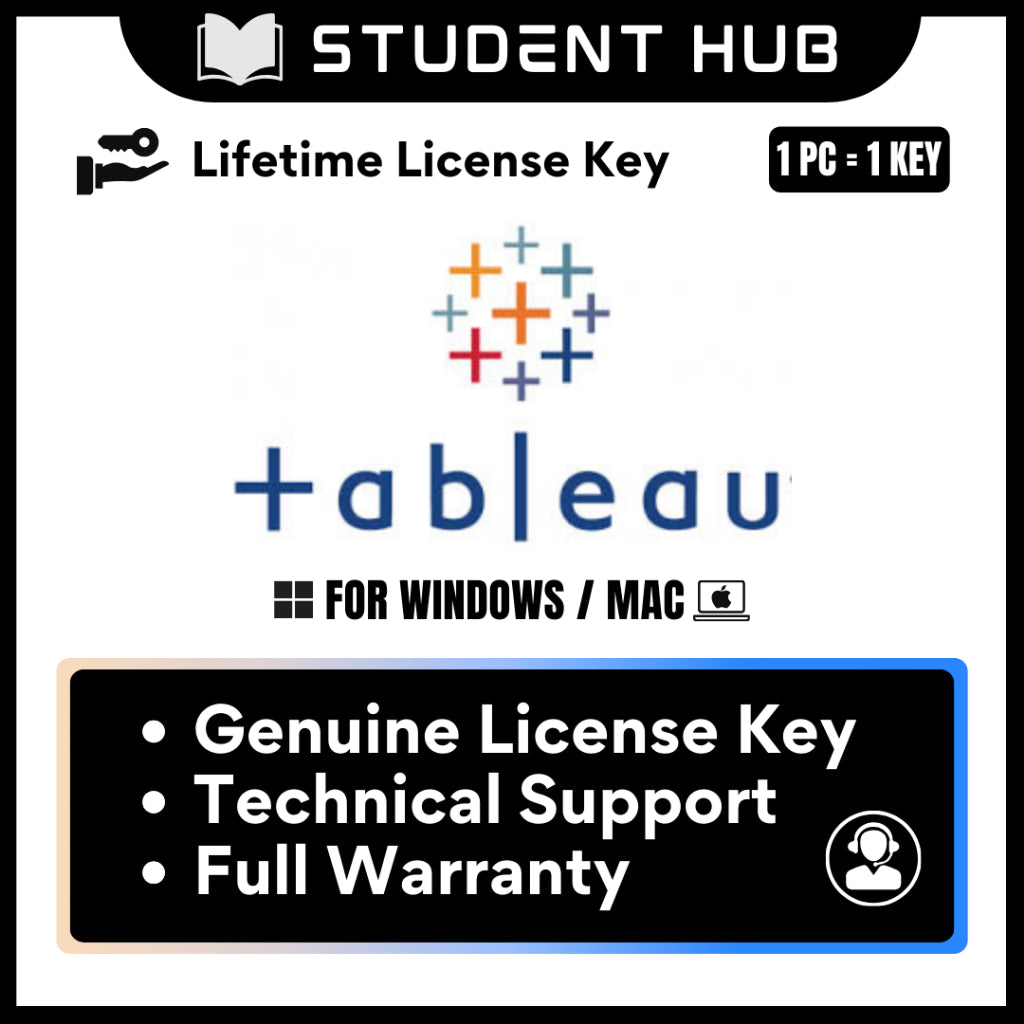 Tableau Desktop pro v2025.3.3 Latest Orignal 1 Year Key>>> VIDEO INSTALLATION GUIDE INCLUDED <<<  Tableau Desktop Pro v