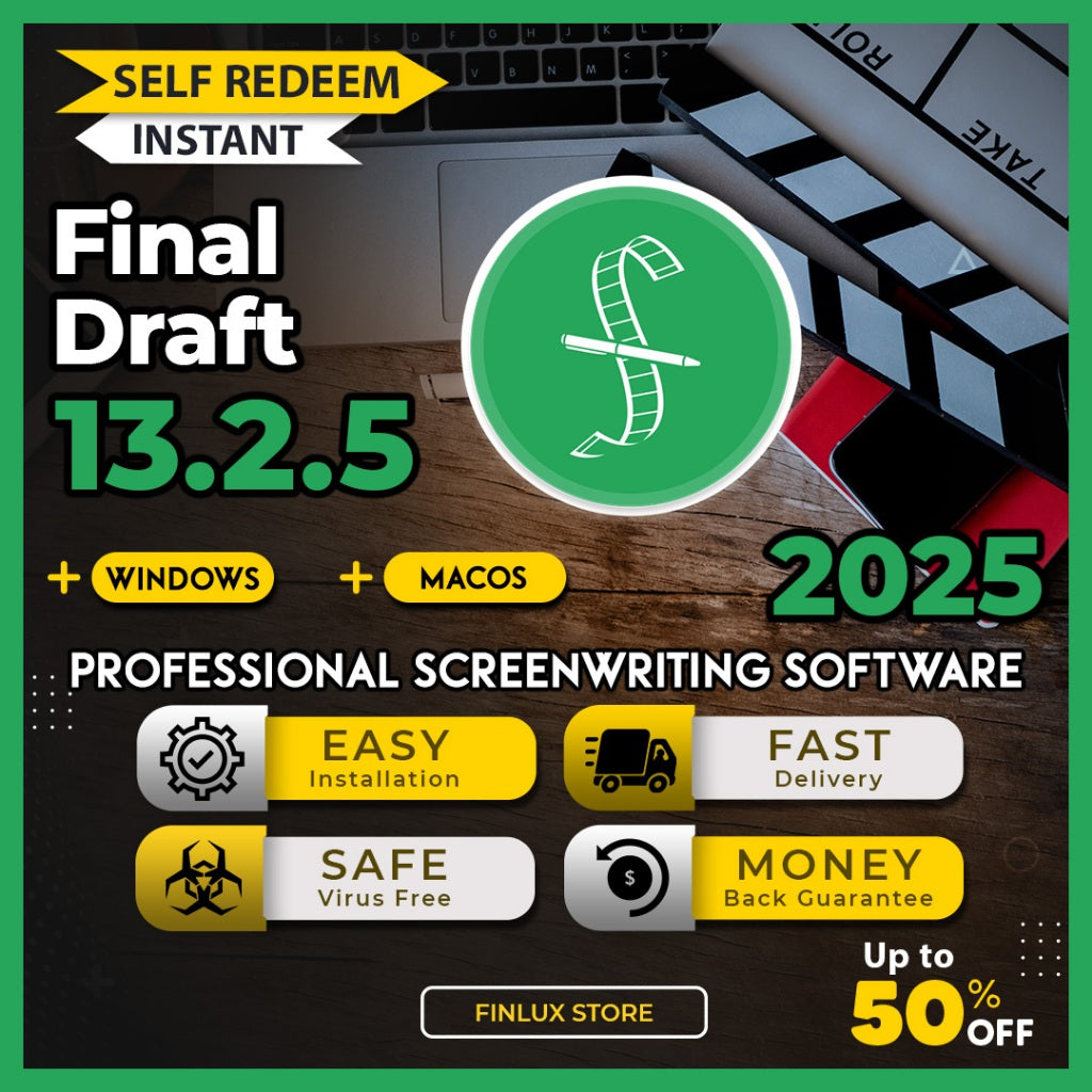 [SELF REDEEM] Final Draft v13.2.5 Latest Update 2025 Lifetime For Win & McOS | Pro Screenwriting Software