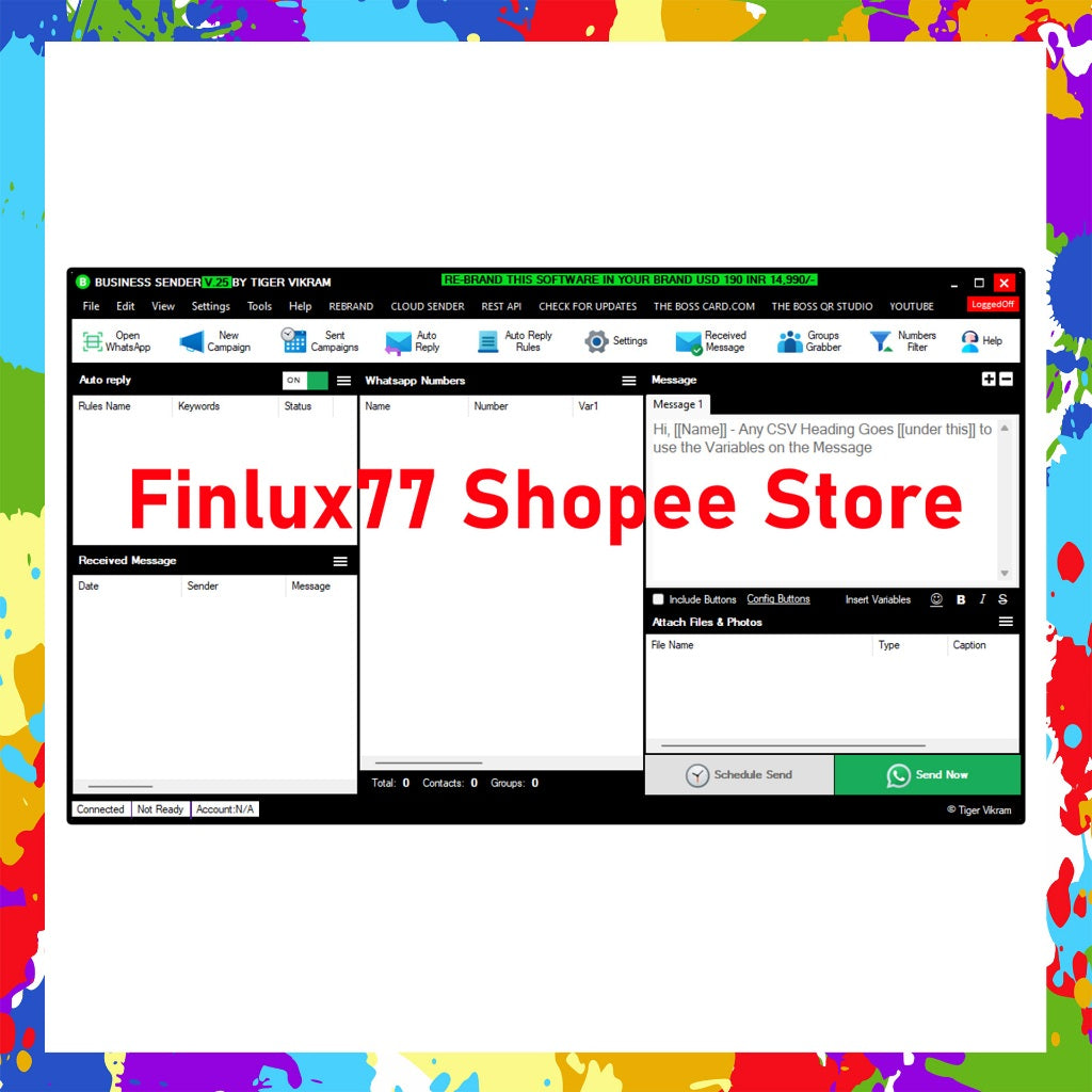 Business Sender Pro 2025 100% Genuine Product Key | Bulk Sender | Blaster (TIGER VIKRAM) | Simple Sender For Windows