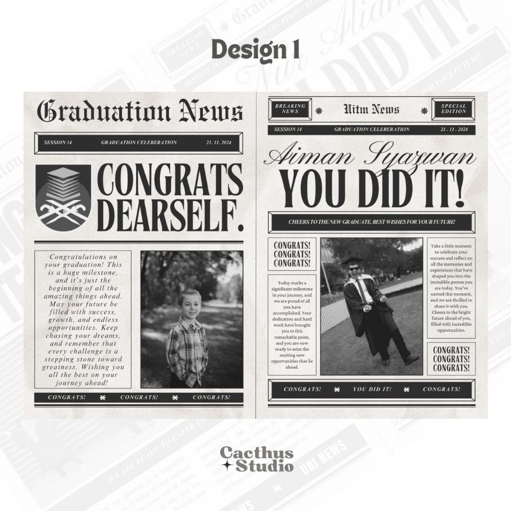 Newspaper Props Graduation Template | Convocation | Konvokasyen