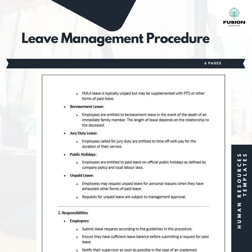 Leave Management Procedure Template