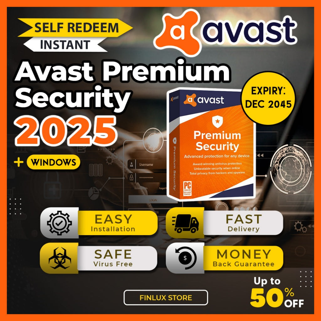 [SELF REDEEM] EXP 2045 (20 Years) Avast Antivirus Premium Security 2025 v25.3 (All-In-One) Latest For Windows