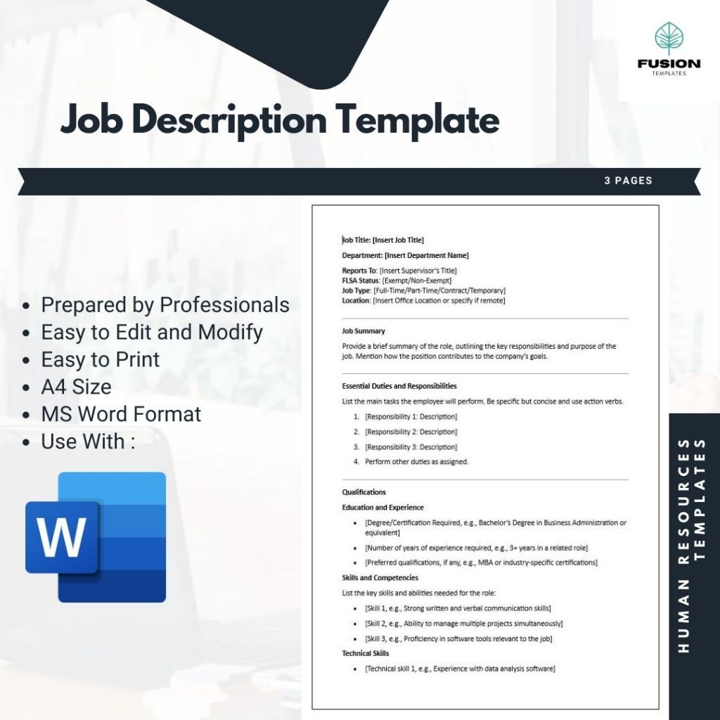 Job Description Template