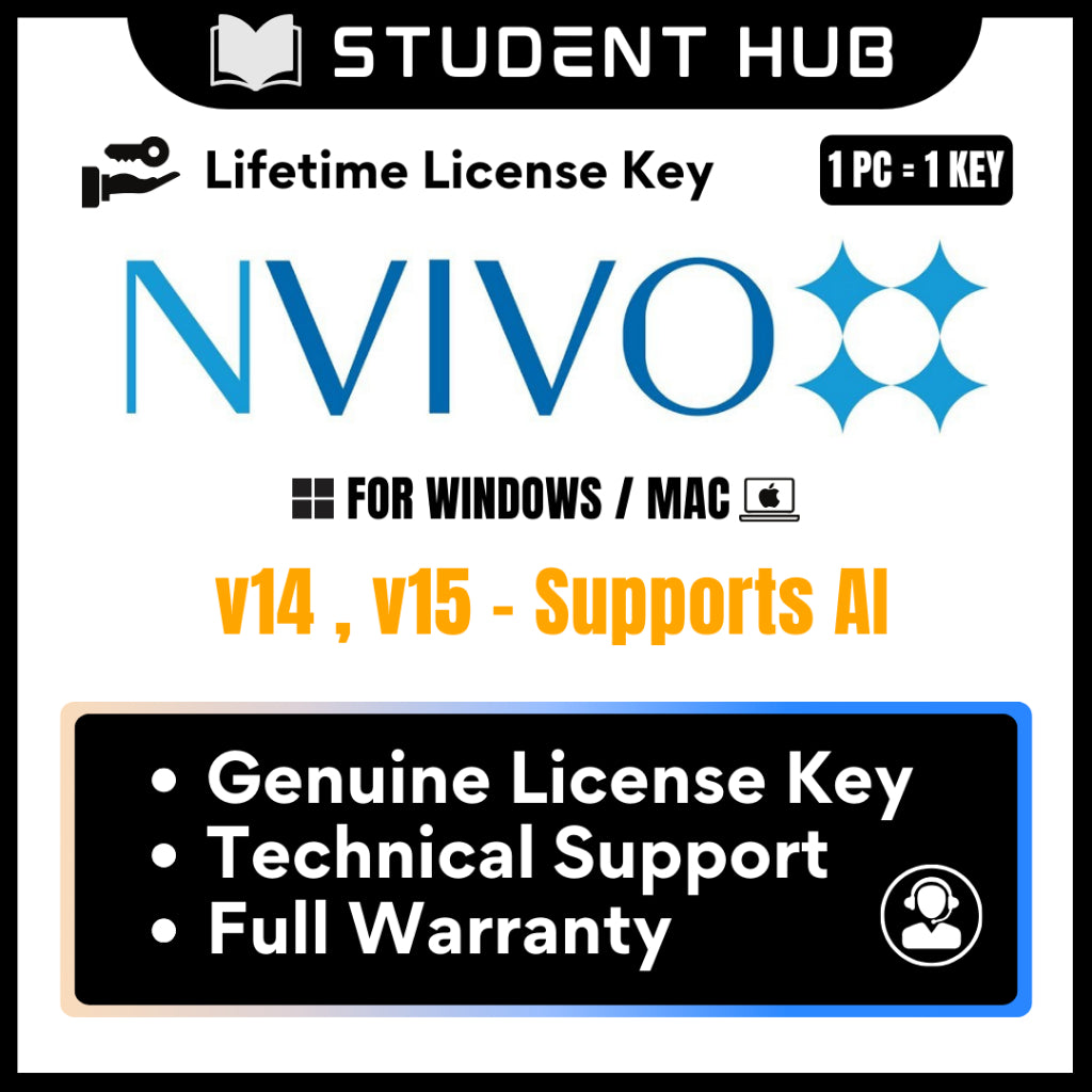 Nvivo 15 / 14 - Activation code - Windows & MacOs