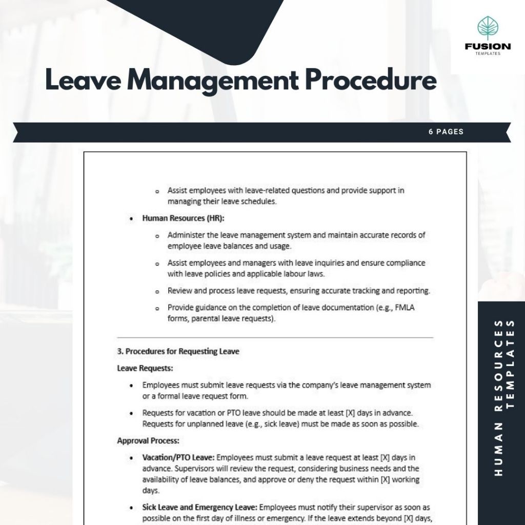 Leave Management Procedure Template