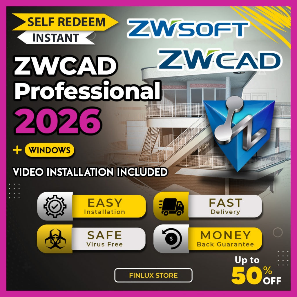 [SELF REDEEM] ZWCAD Professional / Architecture 2026 Lifetime For Windows (64-bit ONLY)