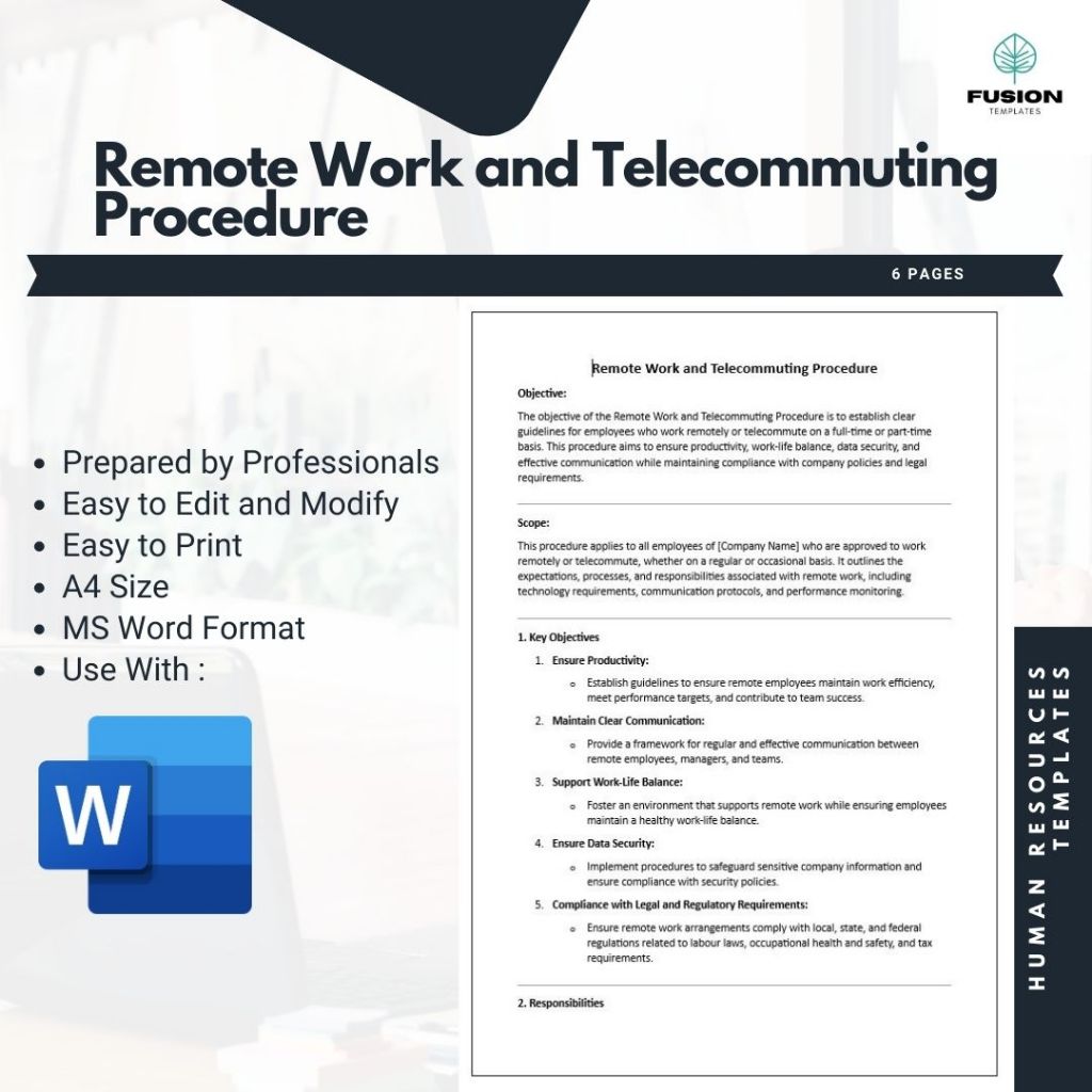 Remote Work and Telecommuting Procedure Template