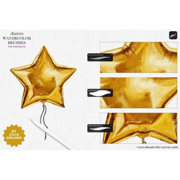 Procreate【T001】Realistic Watercolor Procreate Brushes