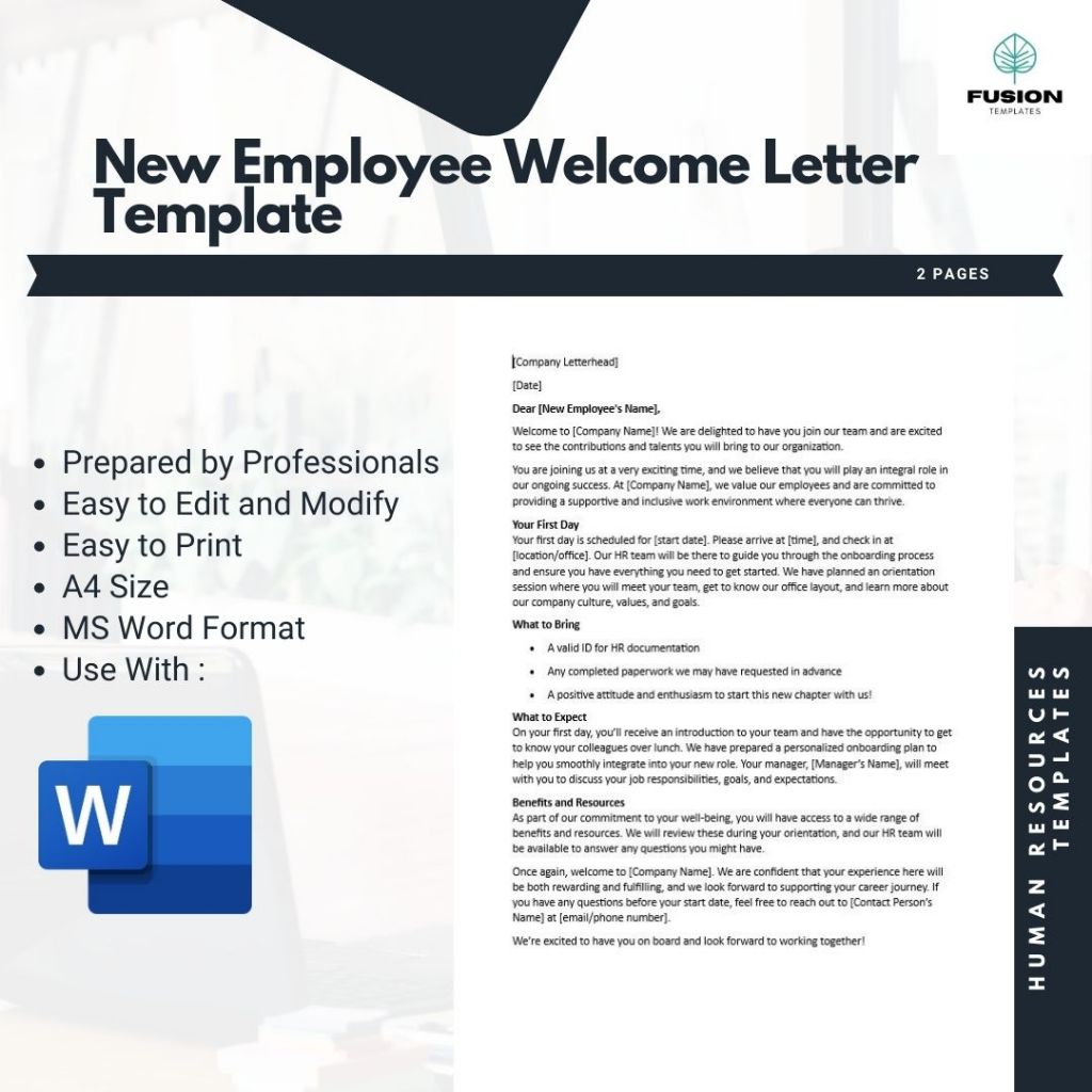 New Employee Welcome Letter Template