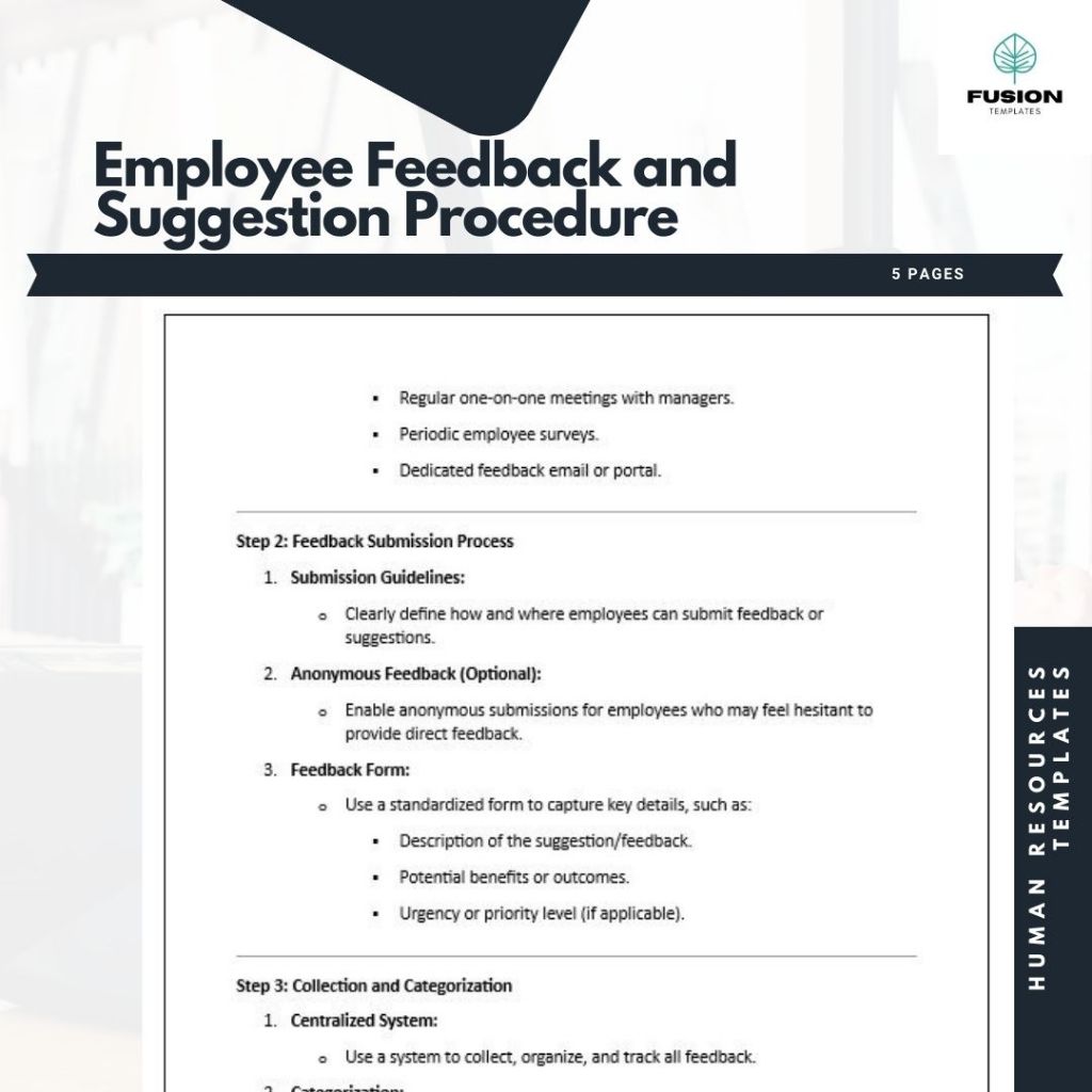 Employee Feedback and Suggestion Procedure
