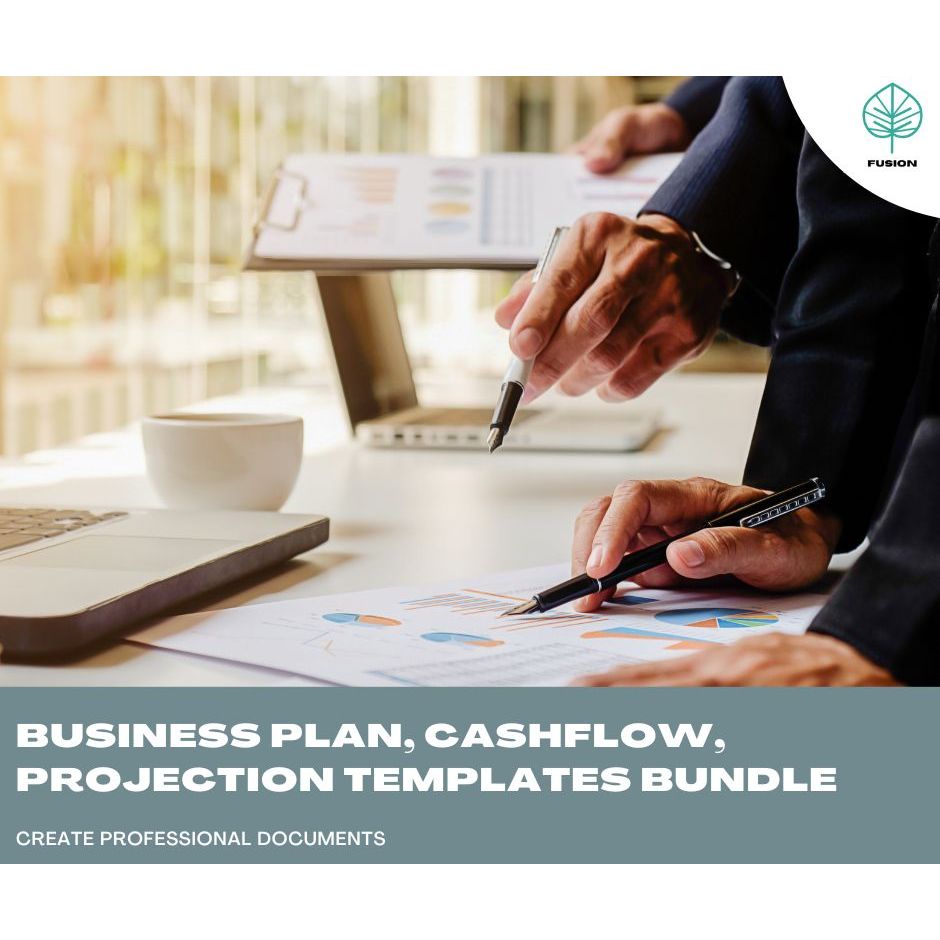 Business Plan, Financial Projection & Cash Flow Template Bundle – With Free Bookkeeping Template