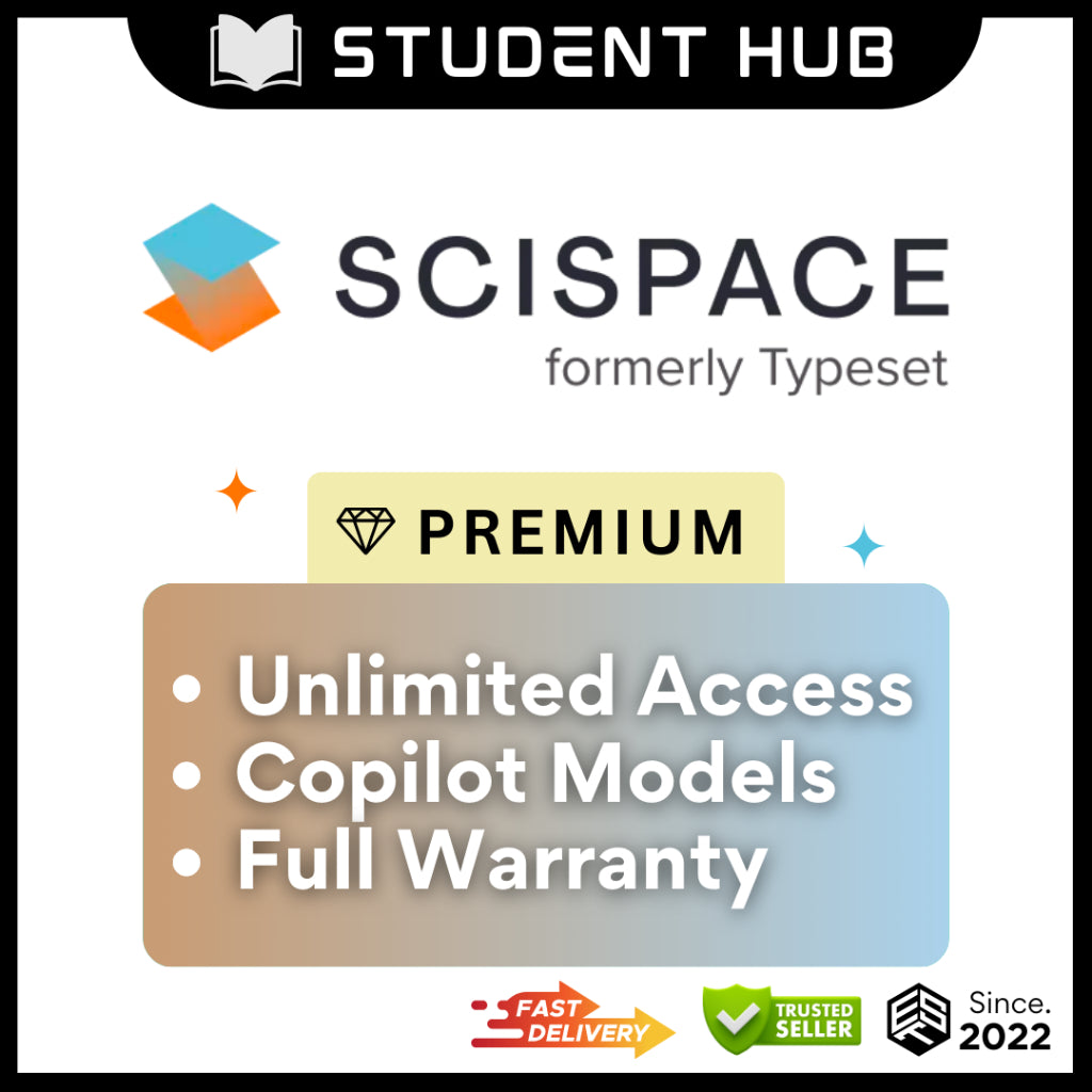 SCISPACE PREMIUM | All-in-one AI Academic Tools | First-hand legal account | Live Admin Support