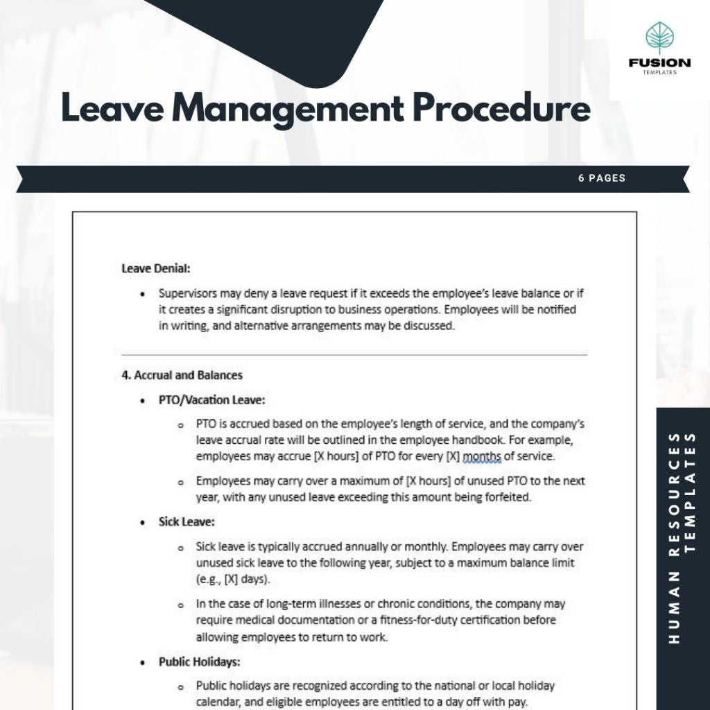 Leave Management Procedure Template