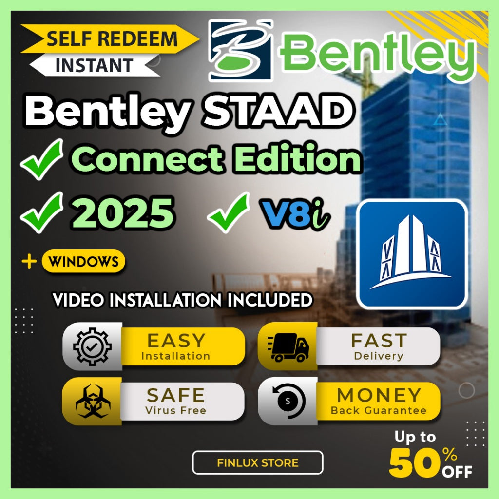 [SELF REDEEM] Bentley STAAD Pro 2025 / V8i SS6 / CONNECT Edition Lifetime Full Version For Windows