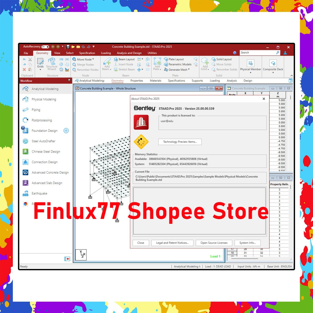 [SELF REDEEM] Bentley STAAD Pro 2025 / V8i SS6 / CONNECT Edition Lifetime Full Version For Windows