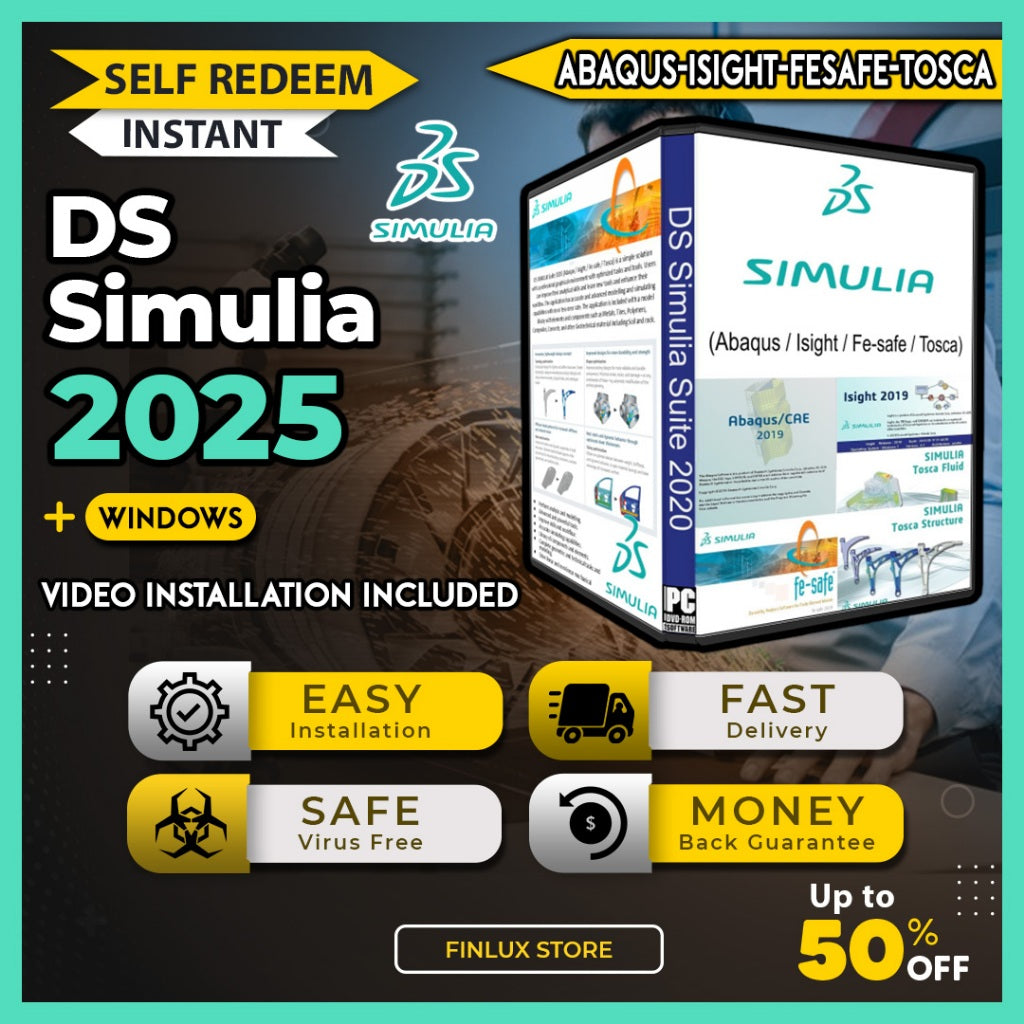 [SELF REDEEM] DS SIMULIA Suite 2025 / 2024 / 2023 / 2022 (Abaqus / Isight / Fe-safe / Tosca) For Windows (64-Bit)