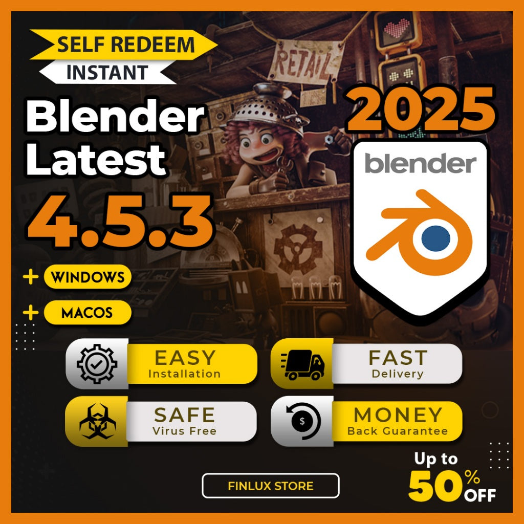 [SELF REDEEM] Blender 4.5.3 Latest Update 2025 Lifetime For Win & McOS (64-Bit)