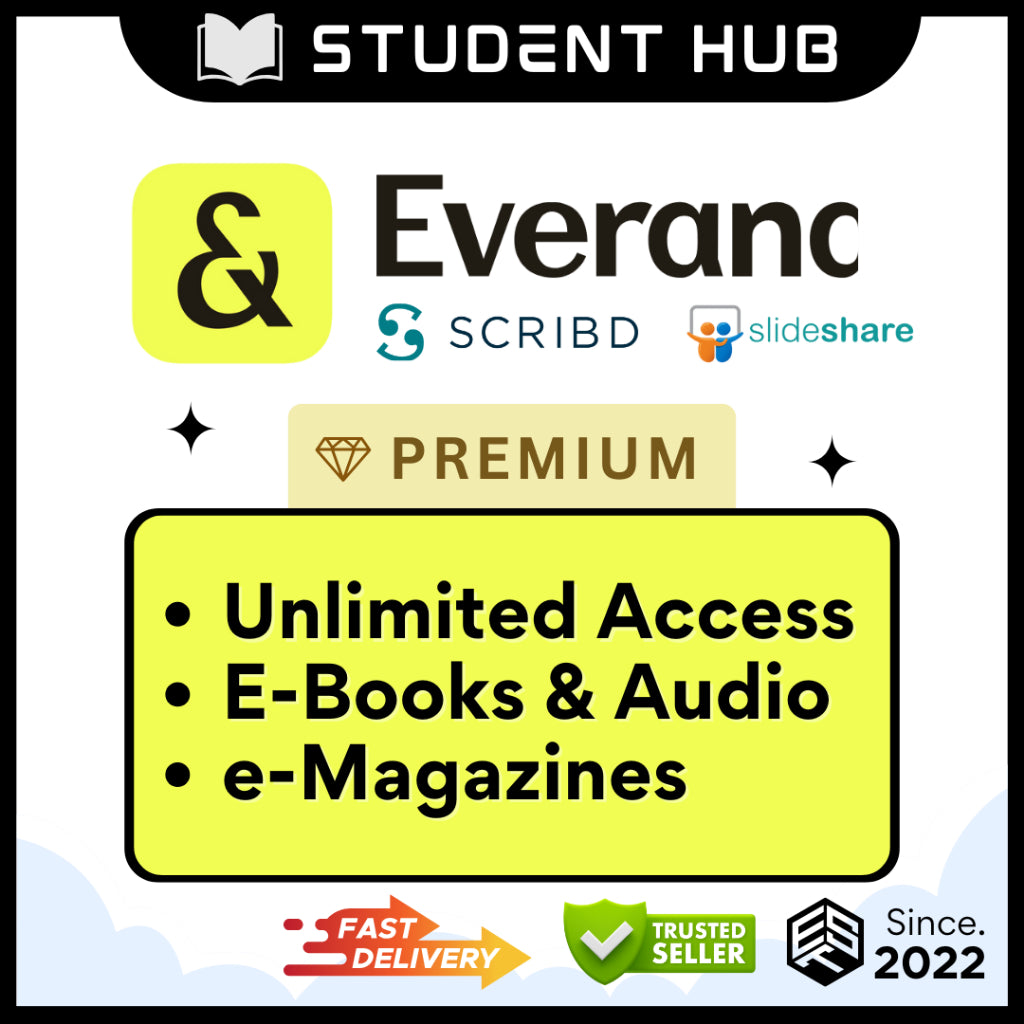 Everand Premium Account Apps : Ebooks and audiobooks Articles Documents Unlimited Download