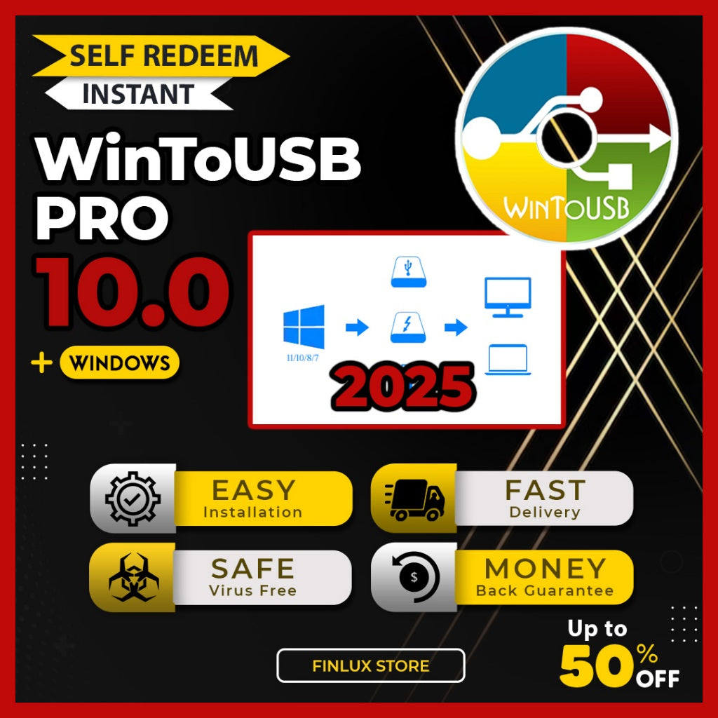 [SELF REDEEM] WinToUSB v10.0 Latest 2025 Lifetime For Windows | Windows To Go Creator