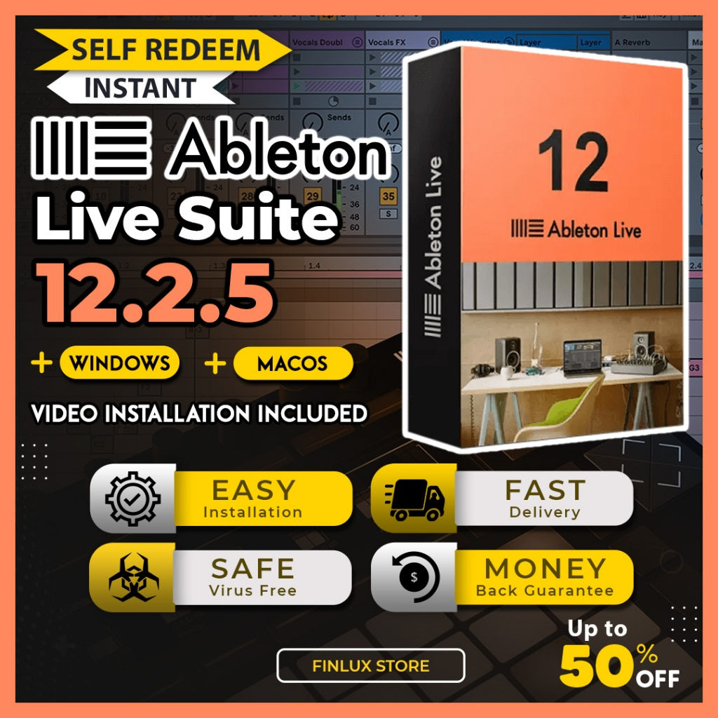 [SELF REDEEM] Ableton Live Suite v12.2.5 Latest Update 2025 Lifetime For Win & McOS (64-Bit)