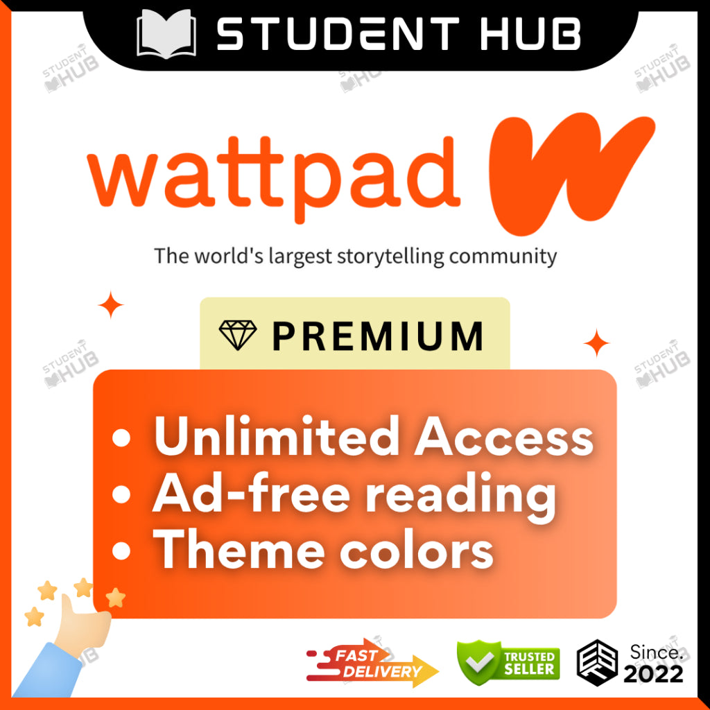 [BEST BUY] WattPad Premium + Account Read Books, Stories Premium Unlocked | Ads-free | Unlimited Subscription