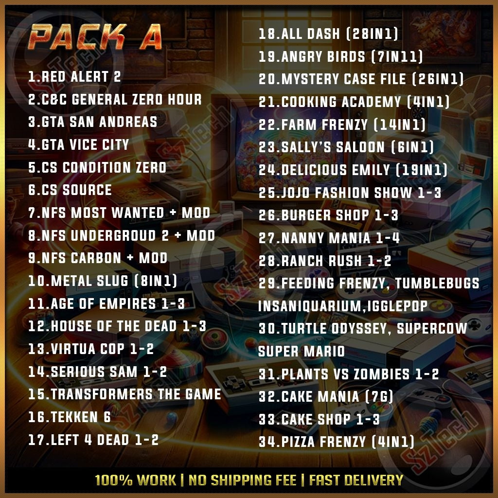 The Best Game Pack [PC/Laptop Games]  Big Game Pack  Game Game Legend Terbaik  Digital Download Games