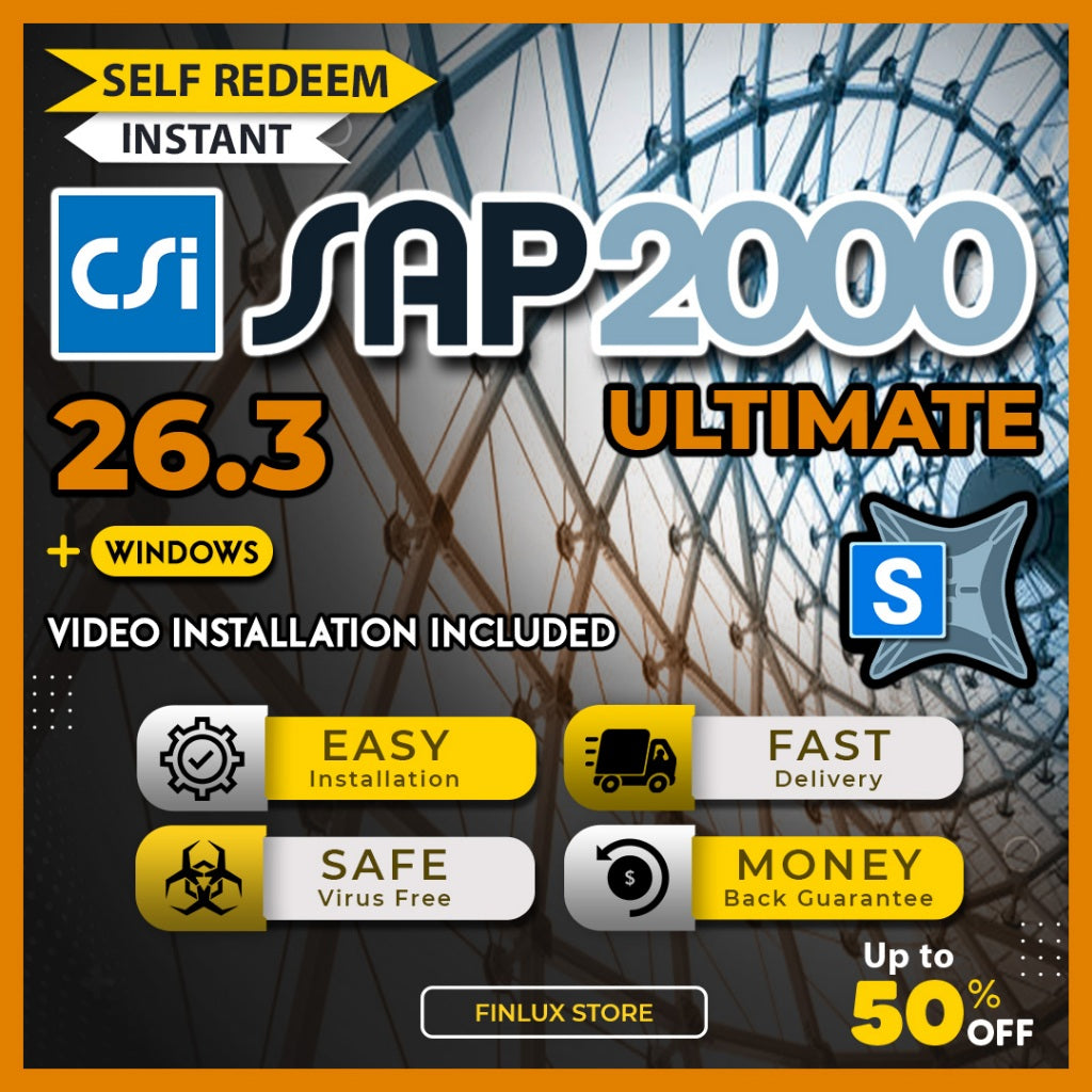 [SELF REDEEM] CSI SAP2000 Ultimate v26.3 Build 3220 Latest 2025 Lifetime For Windows (64-Bit) | SCI SAP 2000