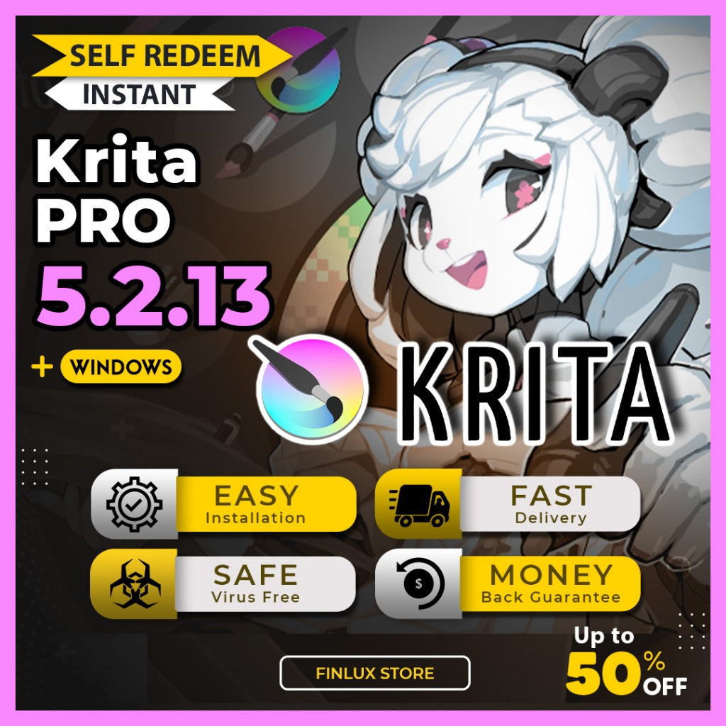[SELF REDEEM] Krita Pro v5.2.13 Latest 2025 Lifetime For Windows Digital Painting / 2D Animation