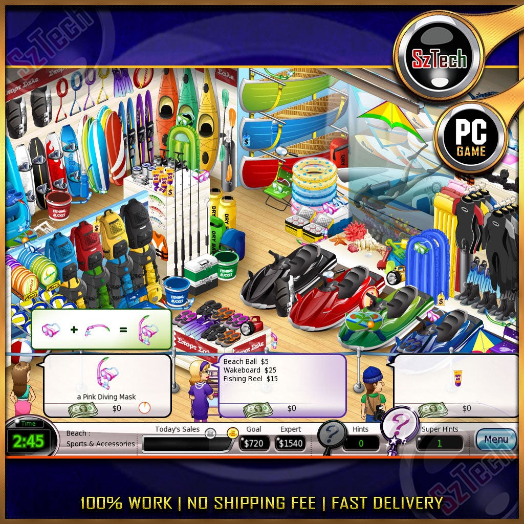 Shop-N-Spree 1-3 [PC GAME]  [ DIGITAL DOWNLOAD] Classic GamesTime ManagementNostalgia Game