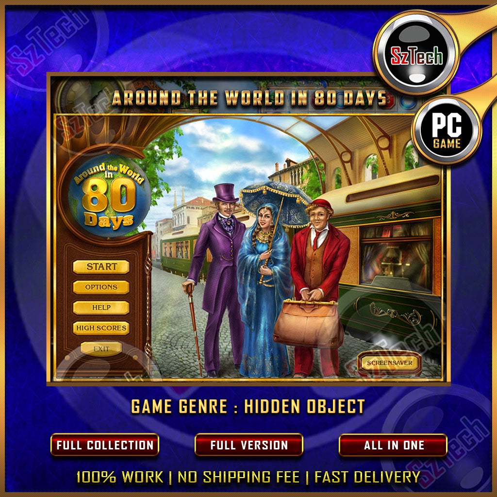 Around The World in 80 Days [PC GAME]  [ DIGITAL DOWNLOAD] Classic GamesHidden ObjectNostalgia Game