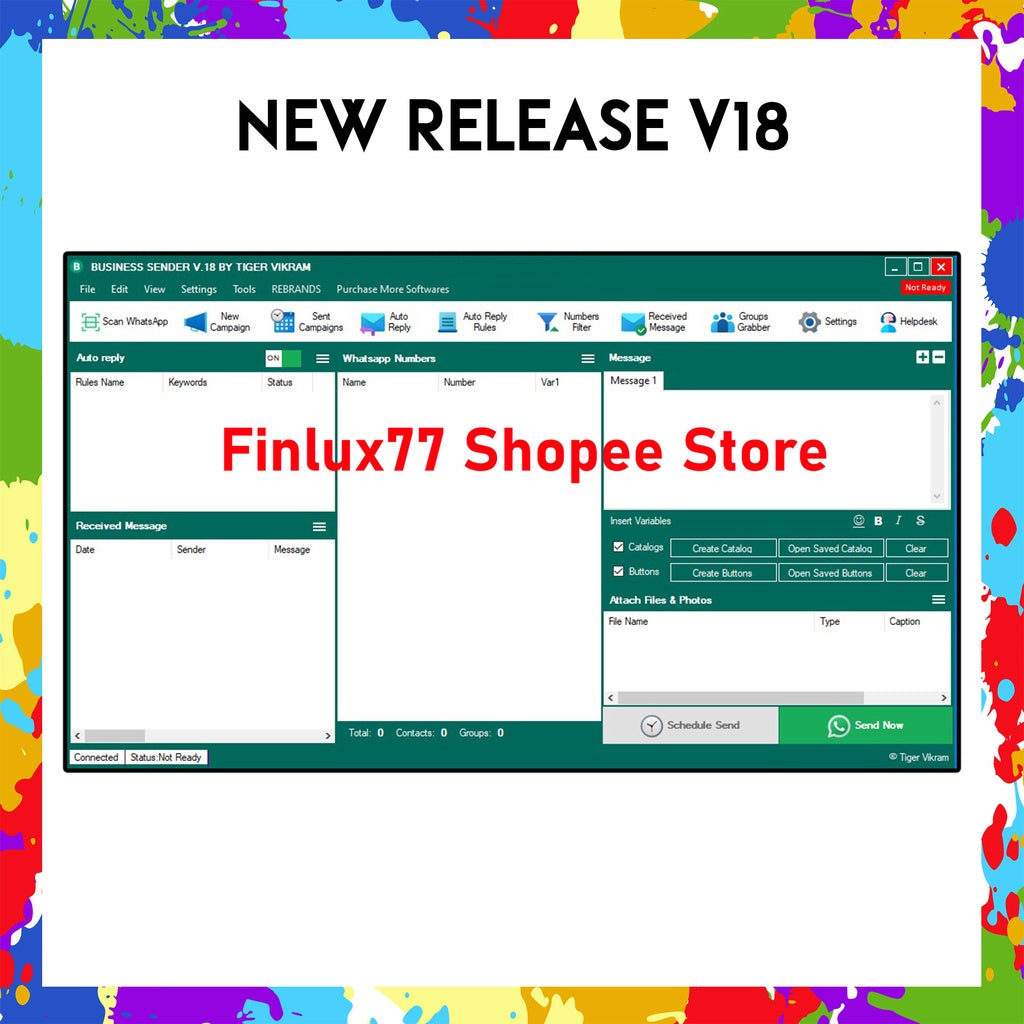 Business Sender Pro 2025 100% Genuine Product Key | Bulk Sender | Blaster (TIGER VIKRAM) | Simple Sender For Windows