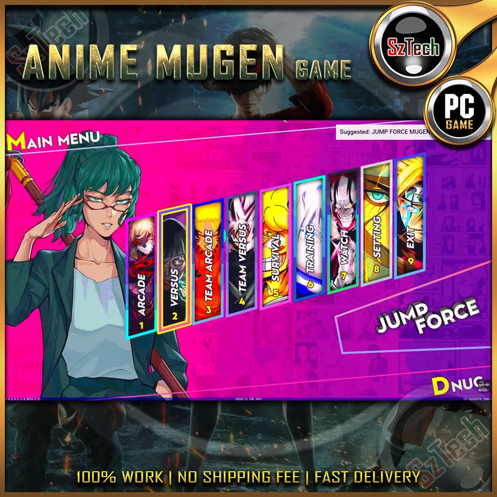 JUMP FORCE Mugen 2022 Full 144 CharactersPC GamesDigital DownloadGames MugenAnime War Game